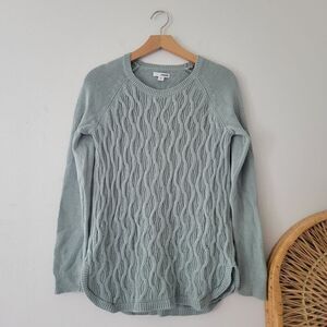 Sonoma Cable Knit Sweater Green S